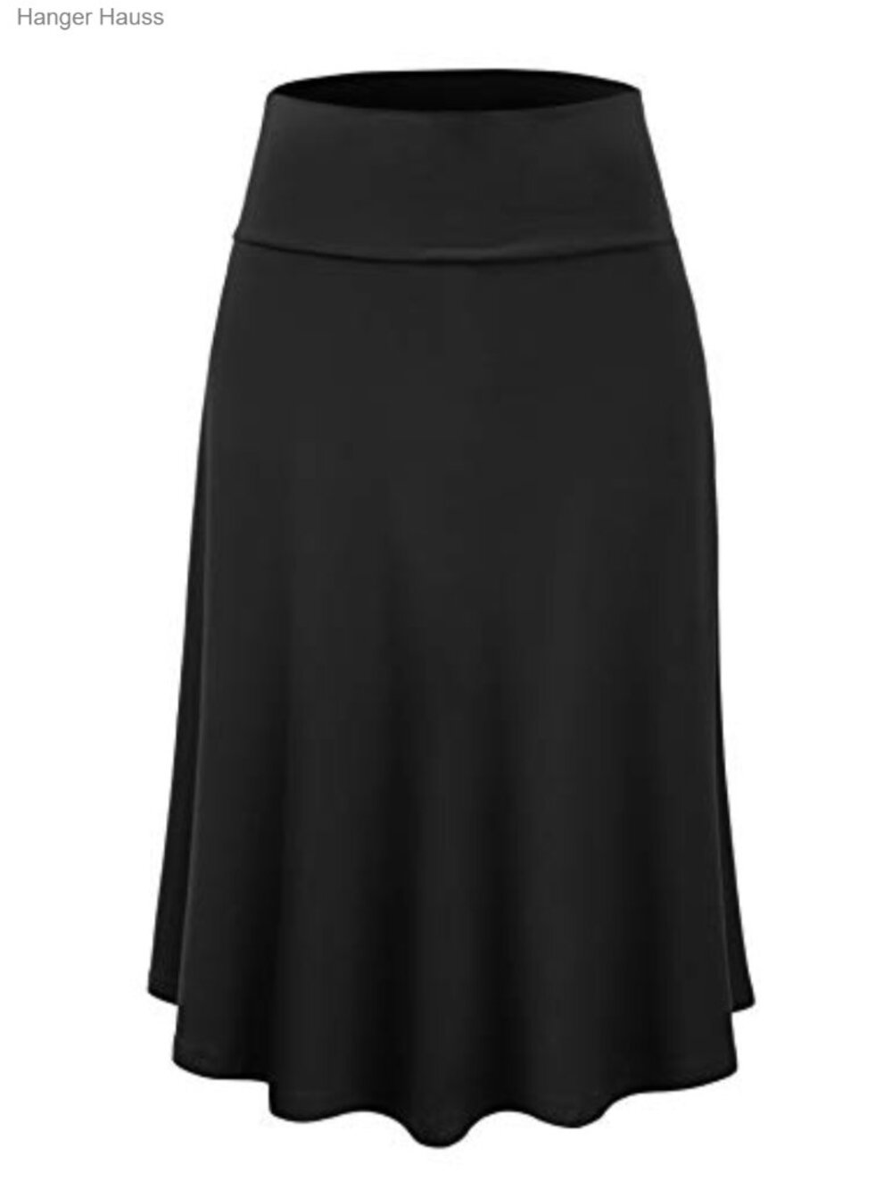Lock and Love Women's Solid Ombre Lightweight Flare Midi Pull On Skirt S-XXXL